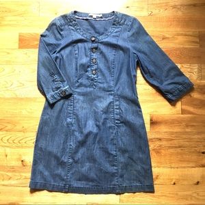 Boden 3/4 Sleeve Denim Dress Sz 8